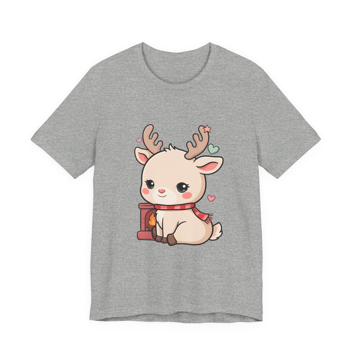 Kawaii Reindeer T-Shirt for Cozy Christmas Fans