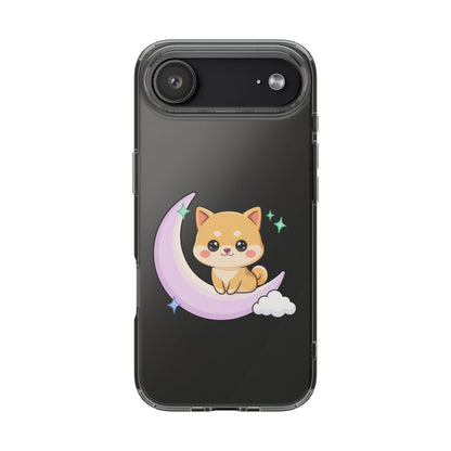 Kawaii Shiba Inu Phone Case – Crescent Moon Cutie