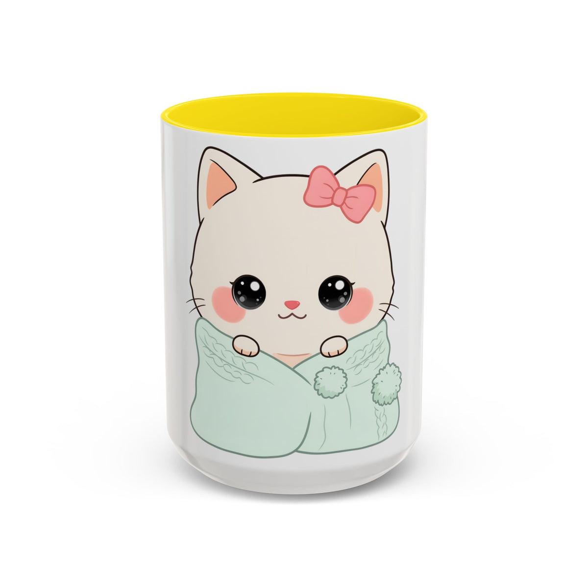 Cozy Cat Accent Mug for Kawaii Cat Lovers
