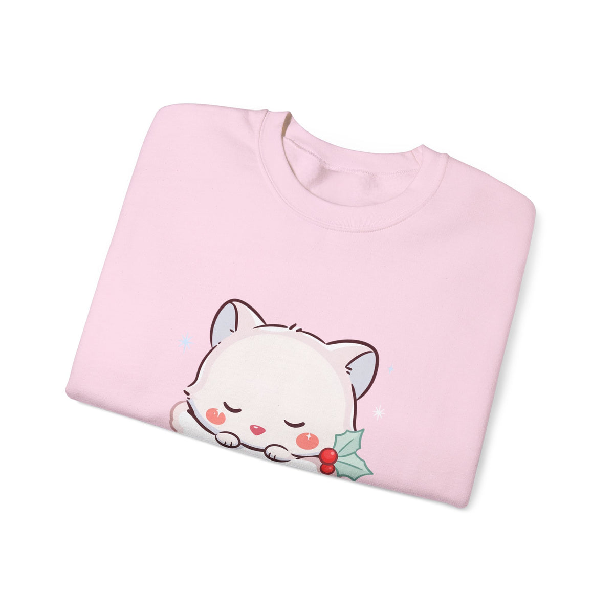 Christmas Fox Sweatshirt, Kawaii Stocking Arctic Fox Gift