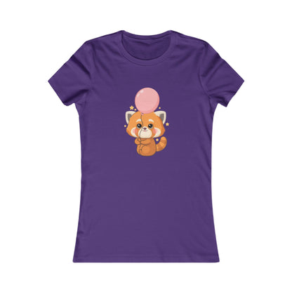 Kawaii Red Panda Women's Favorite Tee with Balloon