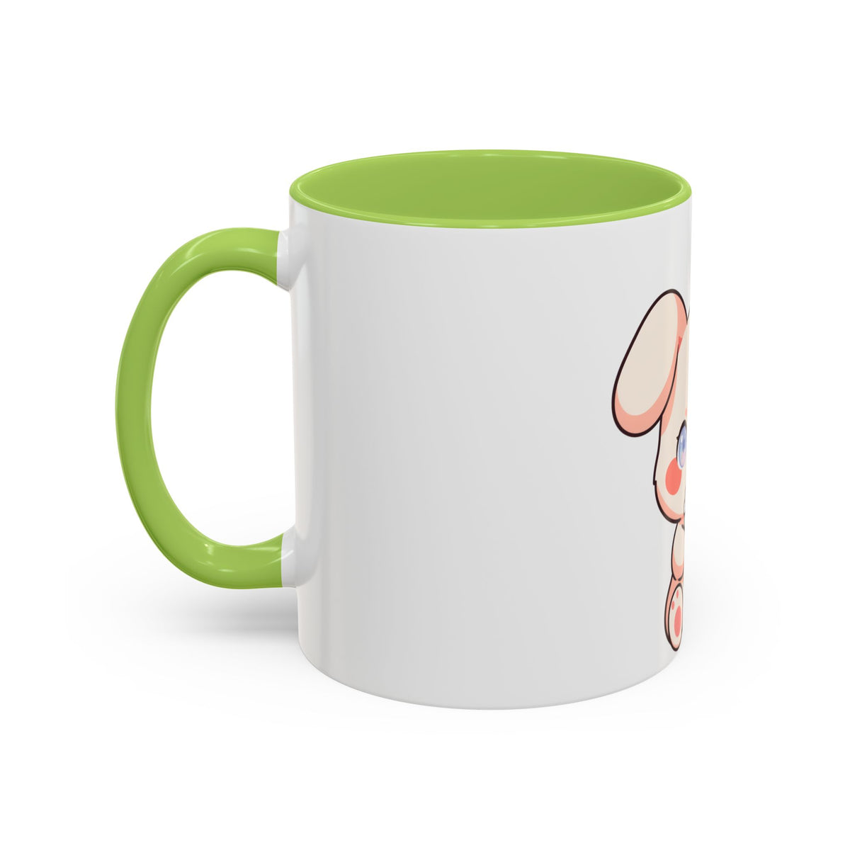 Kawaii Bunny Coffee Mug, Cute Latte Lover Accent Mug