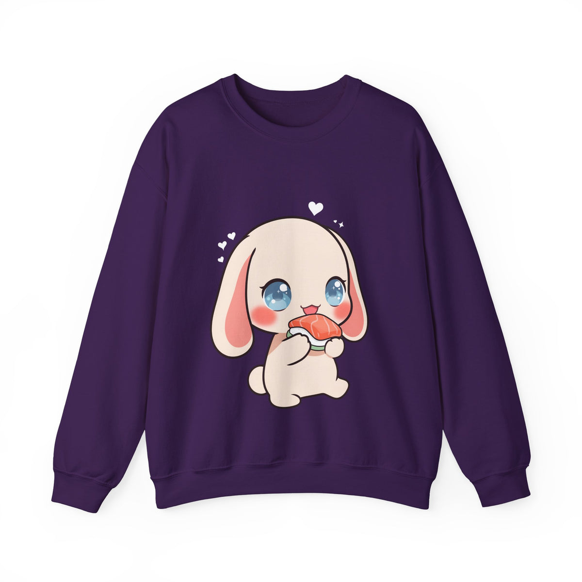 Kawaii Sushi Bunny Sweatshirt, Cute Chibi Crewneck