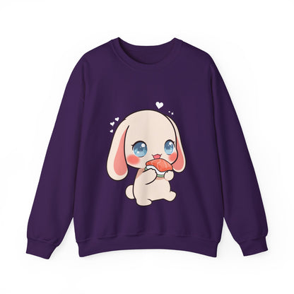 Kawaii Sushi Bunny Sweatshirt, Cute Chibi Crewneck