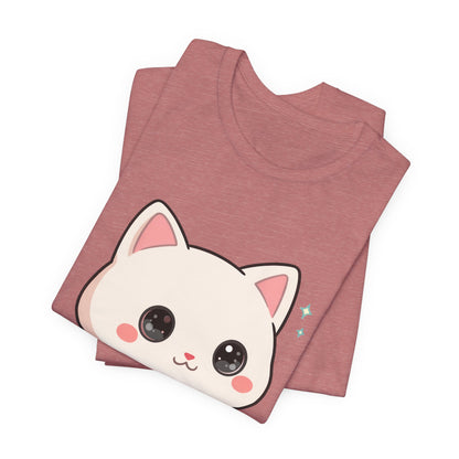 Kawaii Skateboarding Cat T-Shirt – Cute Chibi Kitty Tee