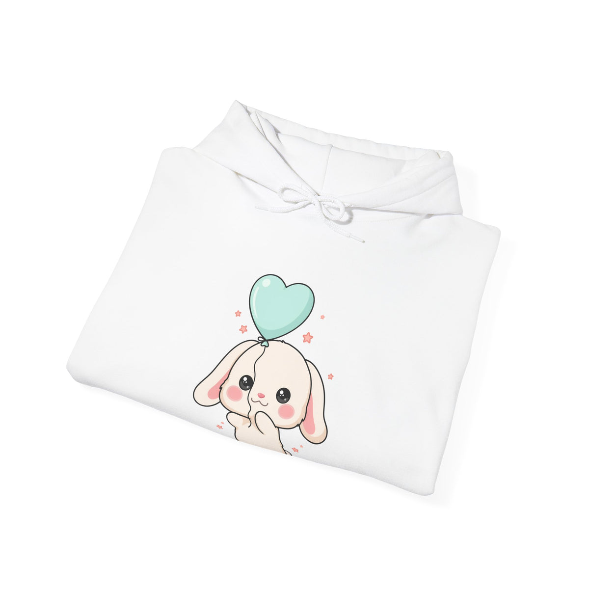 Kawaii Bunny Hoodie, Cute Balloon Rabbit Sweatshirt