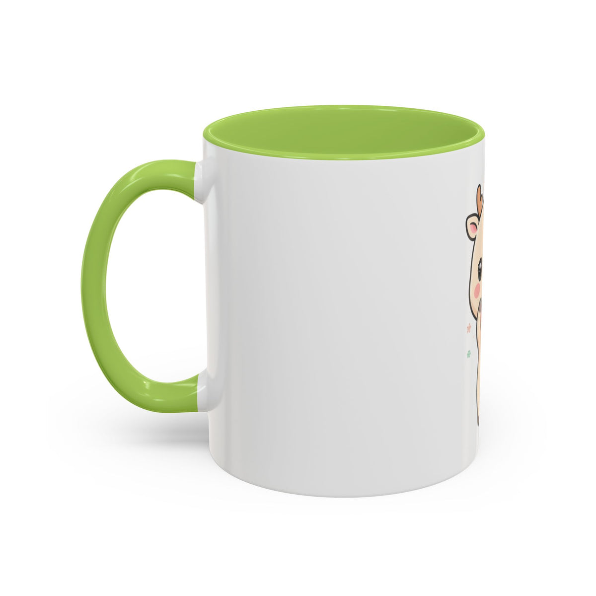 Kawaii Reindeer Christmas Accent Coffee Mug