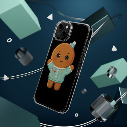 Kawaii Gingerbread Phone Case, Cute Christmas Sweater Cookie