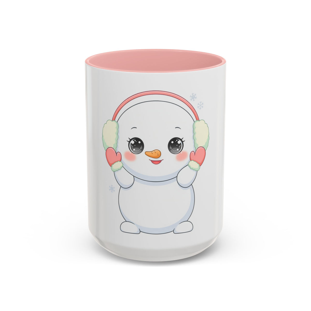 Kawaii Snowman Accent Coffee Mug for Cozy Winter Sips