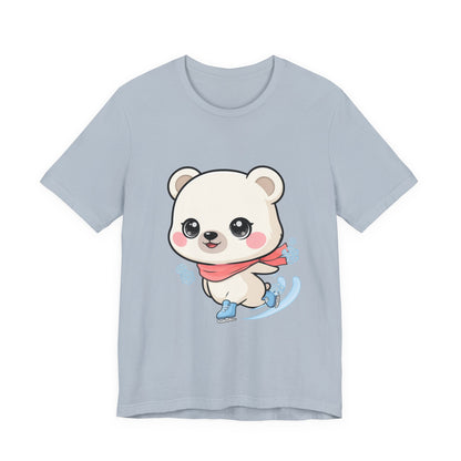 Kawaii Ice Skating Polar Bear Tee for Winter Gift Giving
