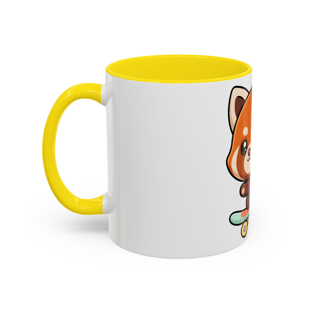 Red Panda Skateboard Mug – Kawaii Accent Coffee Mug