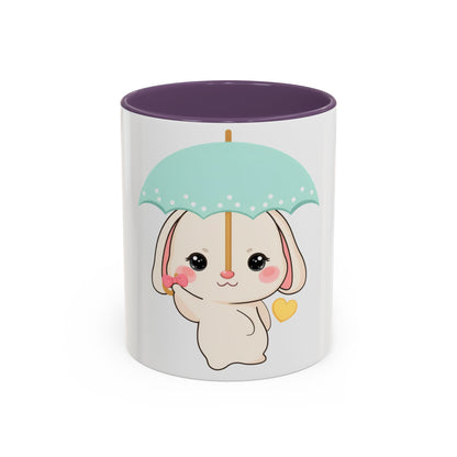 Kawaii Bunny Accent Coffee Mug for a Cheerful Desk