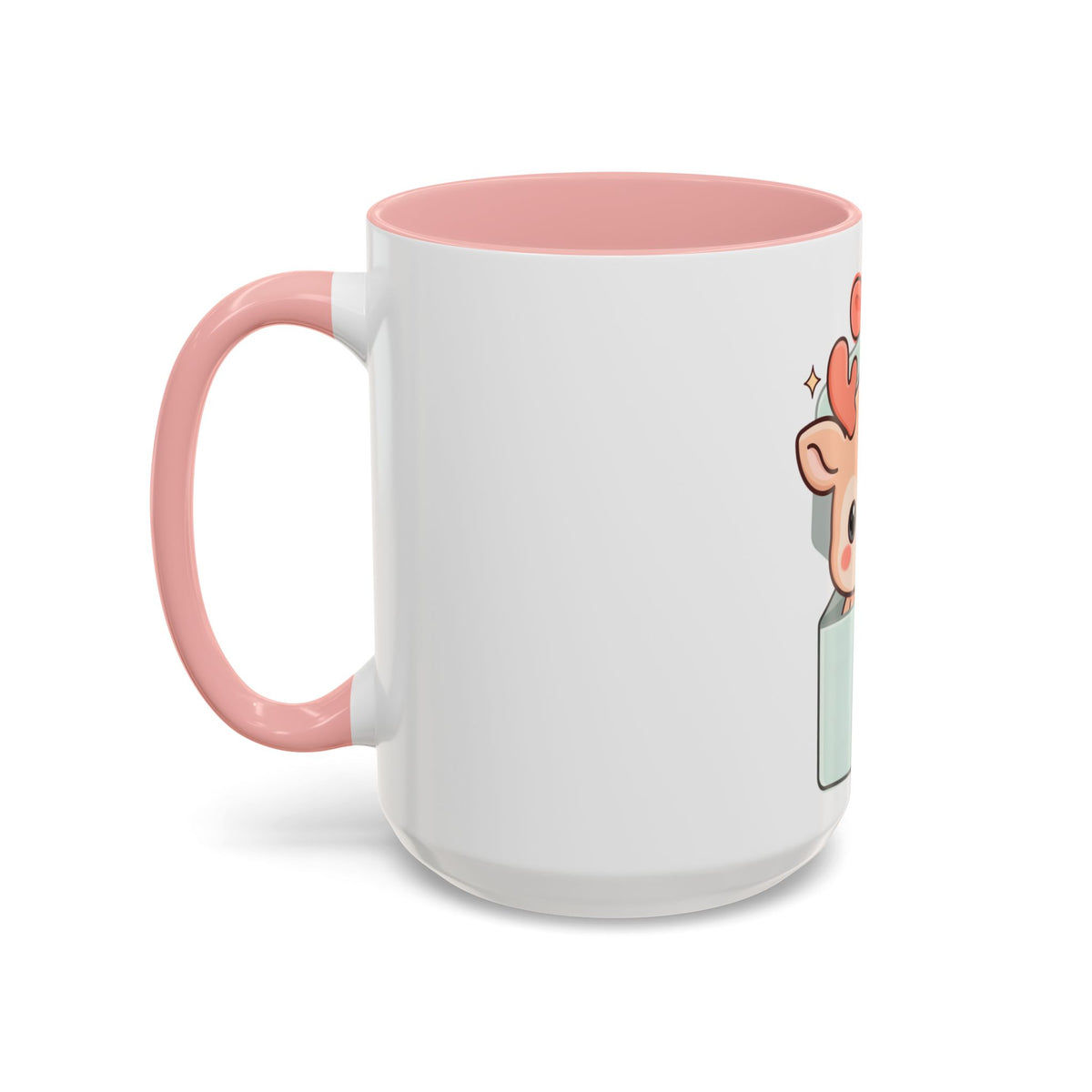 Kawaii Reindeer Christmas Mug, 11oz or 15oz Accent Coffee Mug