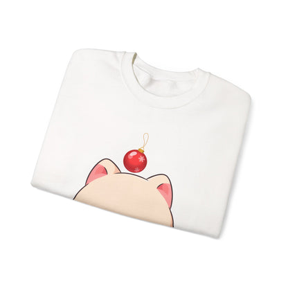 Kawaii Arctic Fox Christmas Sweatshirt, Cute Holiday Crewneck