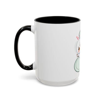 Christmas Snowman Accent Coffee Mug, Cute Holiday Gift