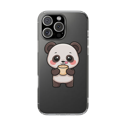 Kawaii Panda Latte Clear Impact-Resistant Case