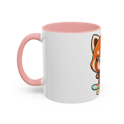 Red Panda Skateboard Mug – Kawaii Accent Coffee Mug