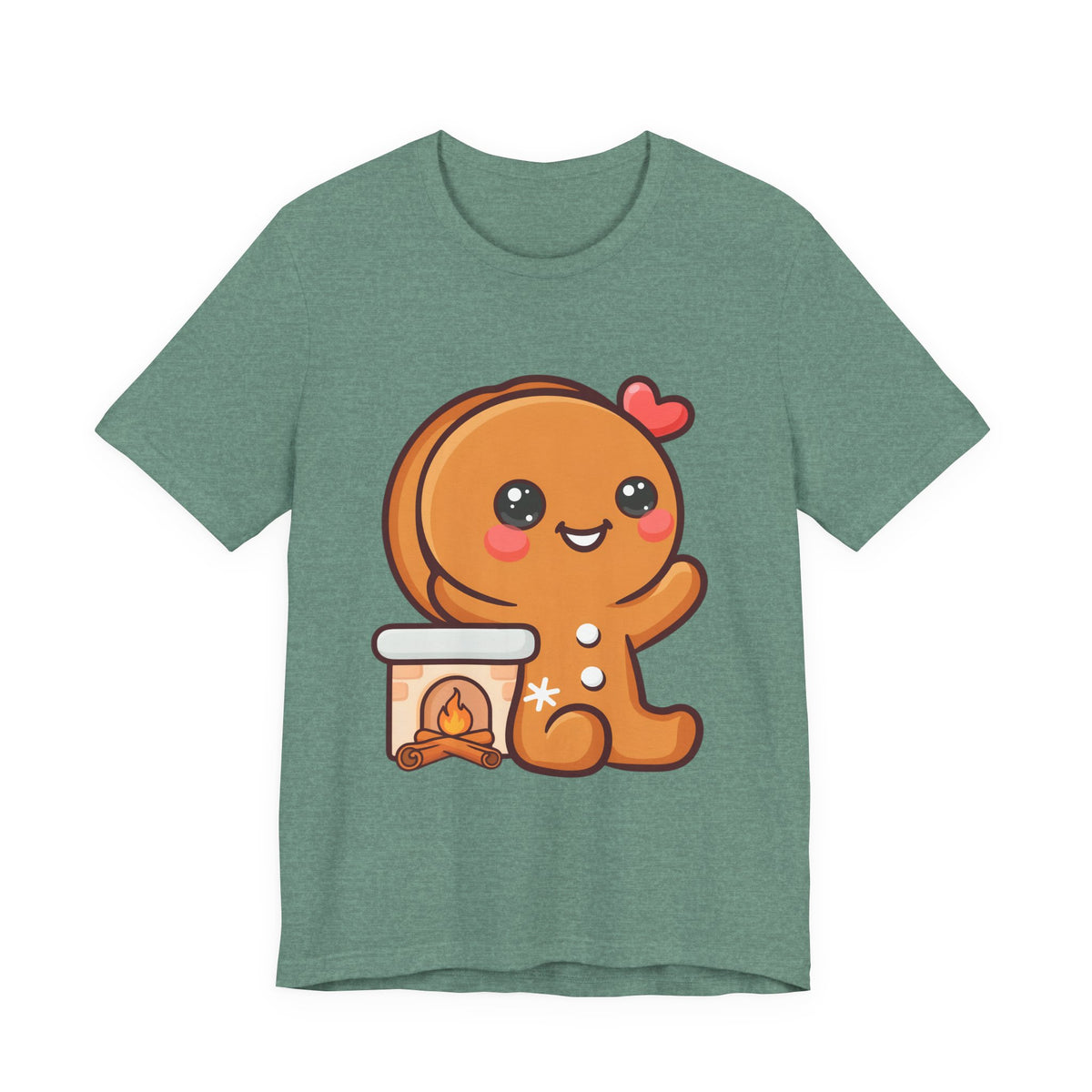 Christmas Gingerbread Man T-Shirt, Cozy Kawaii Holiday Tee
