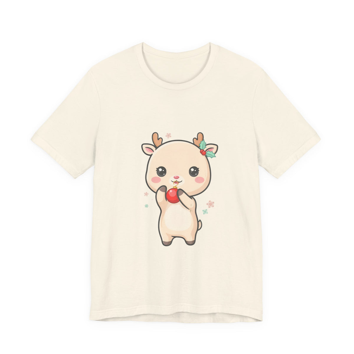 Kawaii Reindeer Christmas T-Shirt for Cute Holiday Style