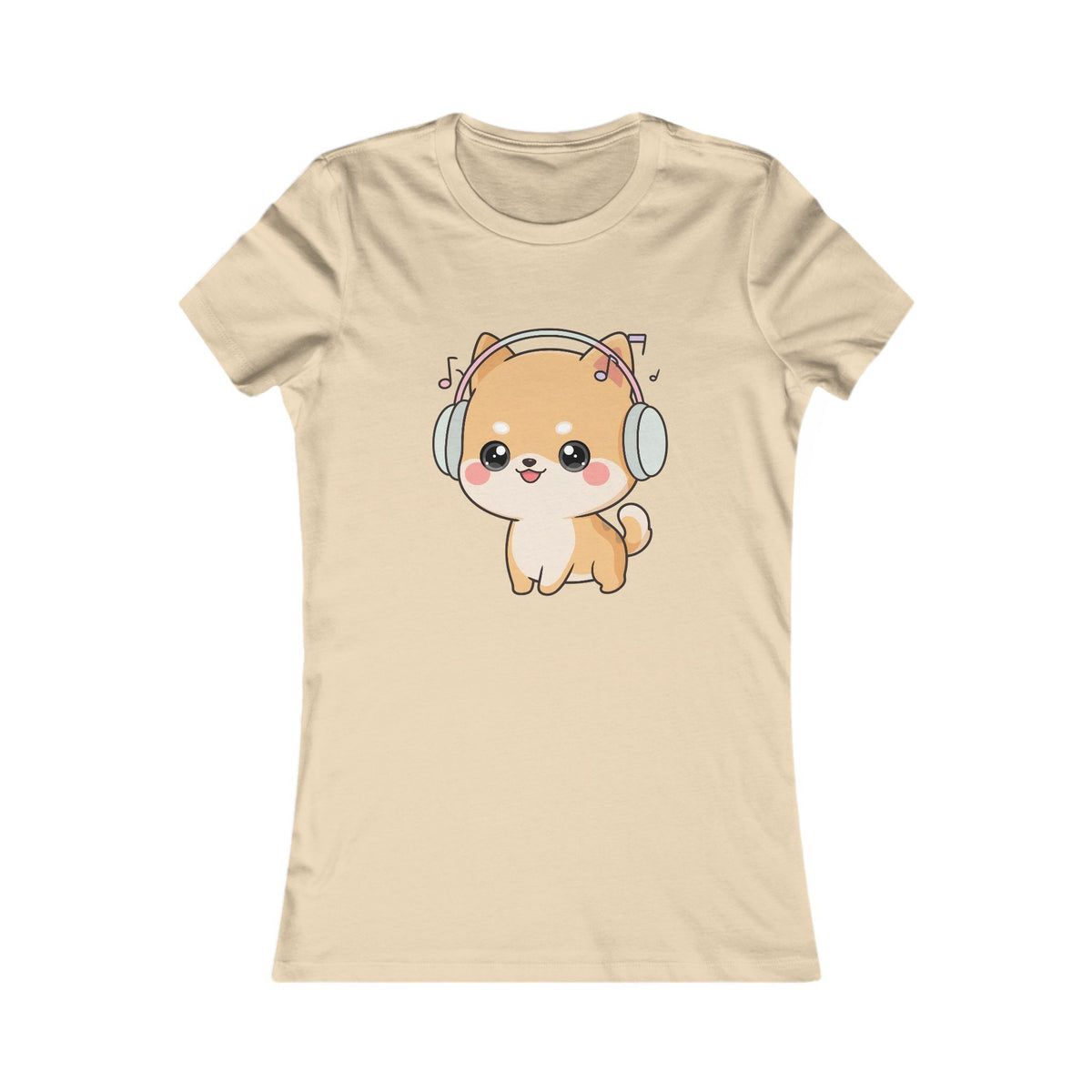 Kawaii Shiba Inu Music Tee for Women