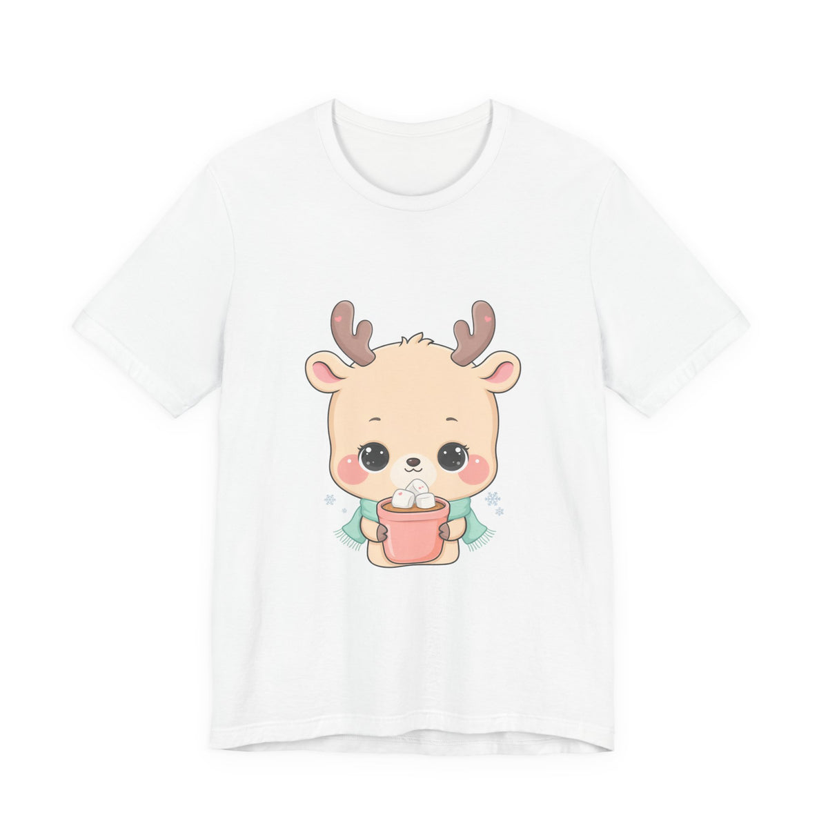 Kawaii Reindeer T-Shirt for Cozy Cocoa Season