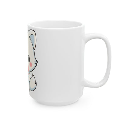 Kawaii Arctic Fox Mug with Gift Box, Cute Ceramic Cup