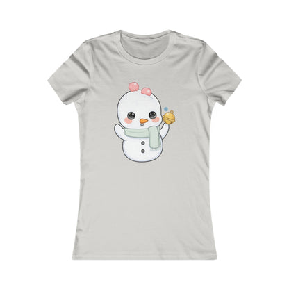 Kawaii Snowman Women's Tee for Cozy Holiday Cheer