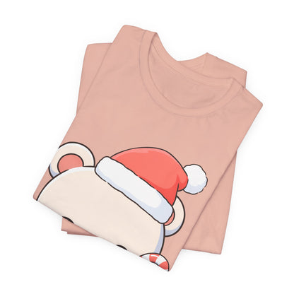 Kawaii Polar Bear Christmas Tee, Cute Holiday Gift
