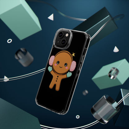 Kawaii Gingerbread Phone Case, Cute Winter Character