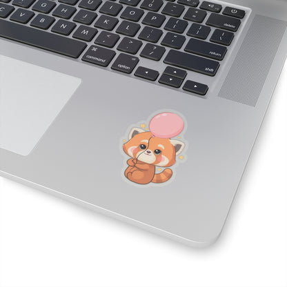 Kawaii Red Panda Sticker with Balloon | Chibi Animal