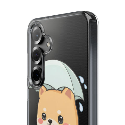 Shiba Inu Phone Case, Kawaii Rainy Day Pup