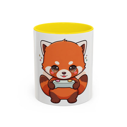 Red Panda Gamer Accent Coffee Mug for Cozy Desk Setups
