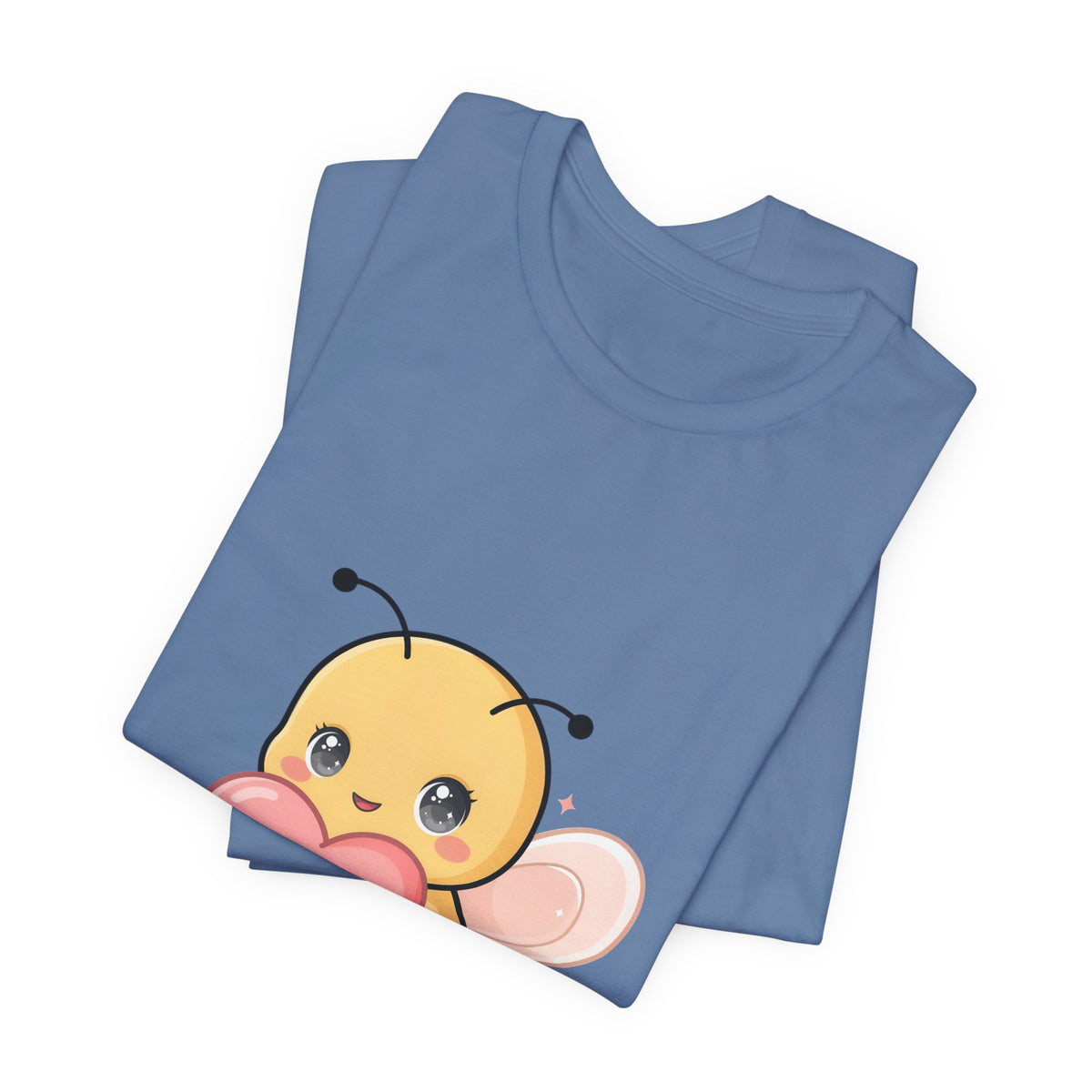 Kawaii Bee T-Shirt: Sweet Heart-Loving Unisex Tee