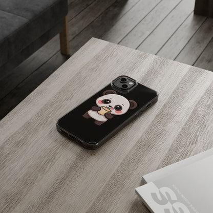 Kawaii Panda Latte Clear Impact-Resistant Case