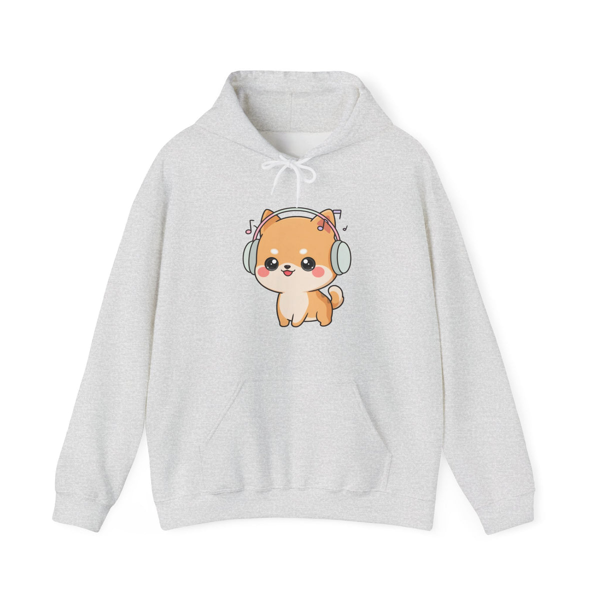 Kawaii Shiba Inu Hoodie for Cozy Music Lovers