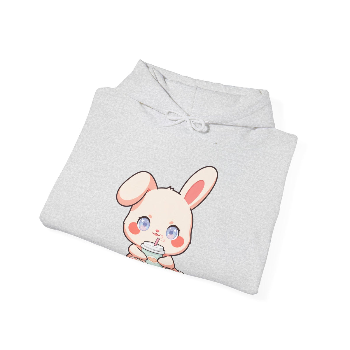 Kawaii Bunny Latte Hoodie, Cute Coffee Lover Sweatshirt