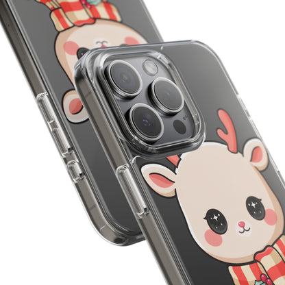 Christmas Reindeer Phone Case, Cute Kawaii Holiday Gift