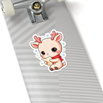Kawaii Reindeer Christmas Sticker for Holiday Journals