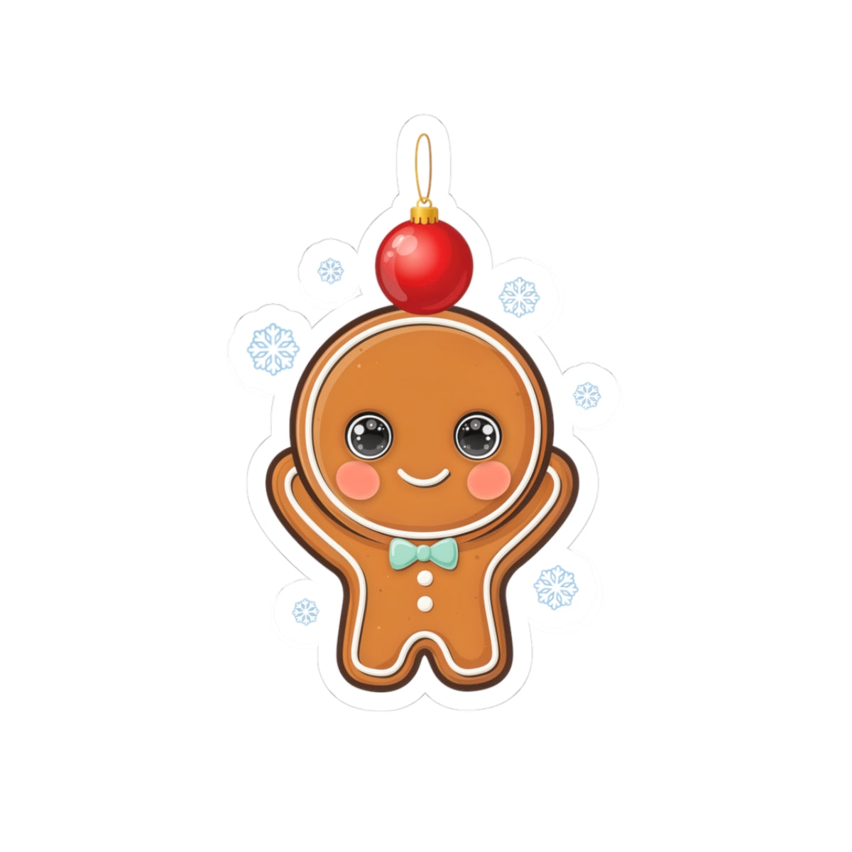 Christmas Gingerbread Sticker for Holiday Decorating