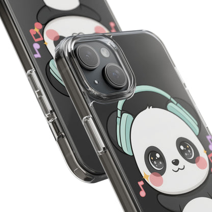 Kawaii Panda Phone Case with Headphones