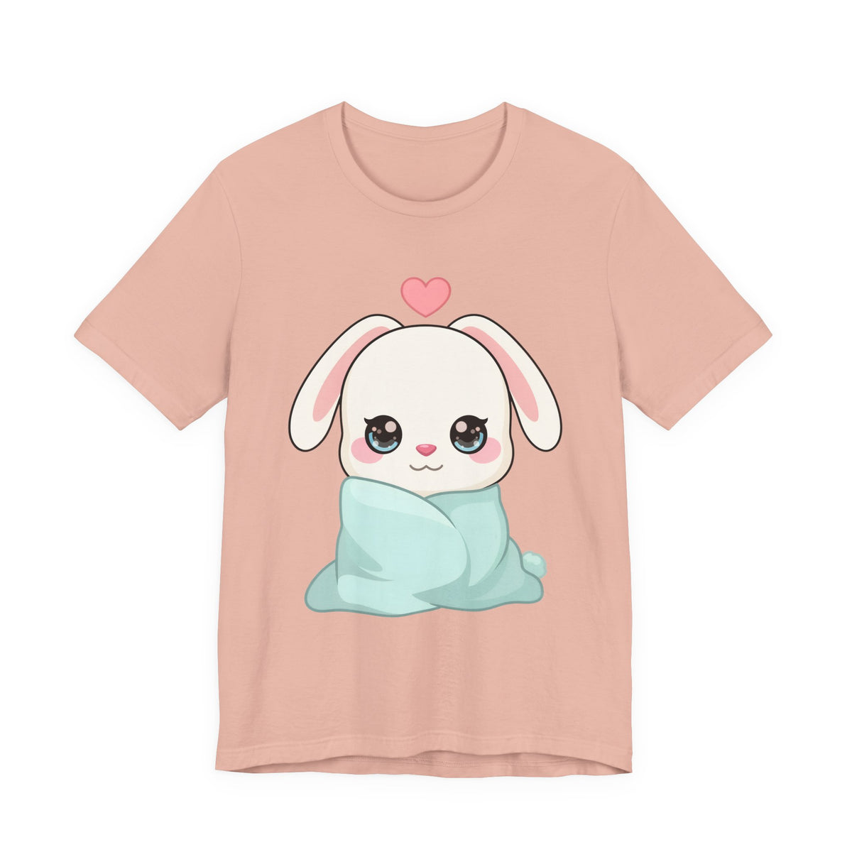 Cozy Bunny T-Shirt, Kawaii Blanket Bunny Tee