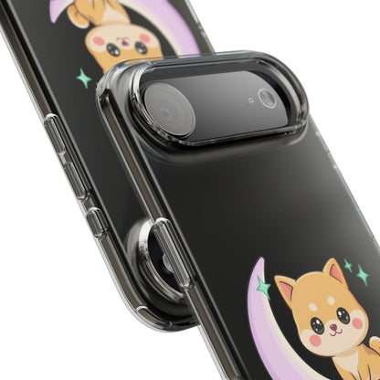 Kawaii Shiba Inu Phone Case – Crescent Moon Cutie