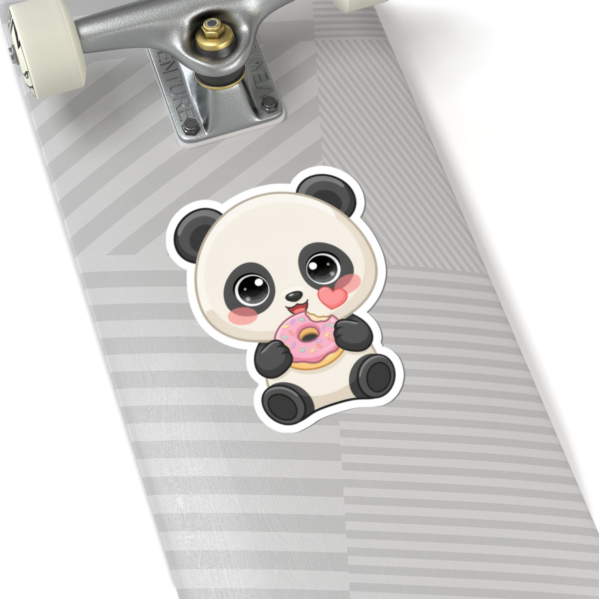Kawaii Panda Sticker, Cute Donut Lover Vinyl Decal