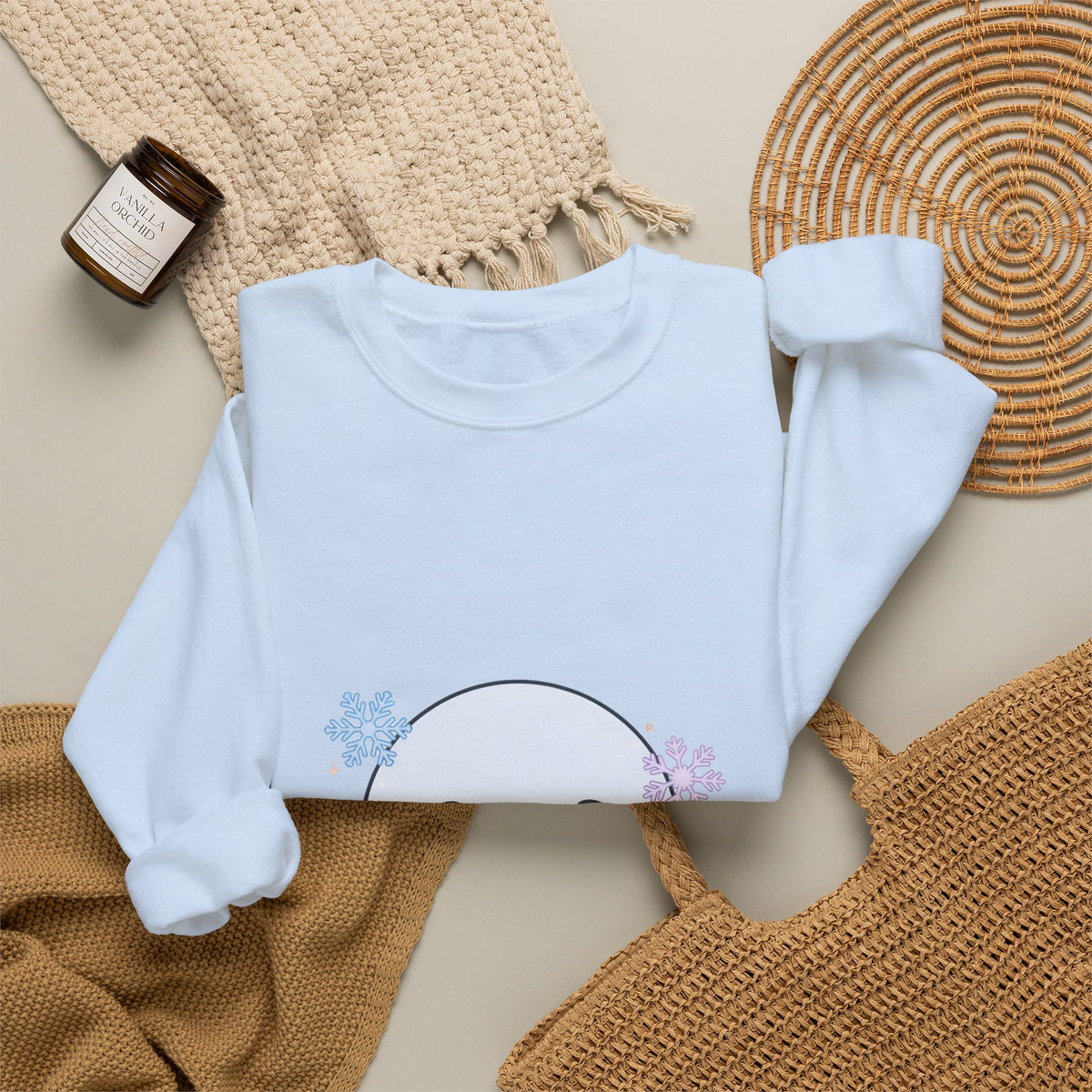 Kawaii Snowman Sweatshirt – Cute Winter Crewneck