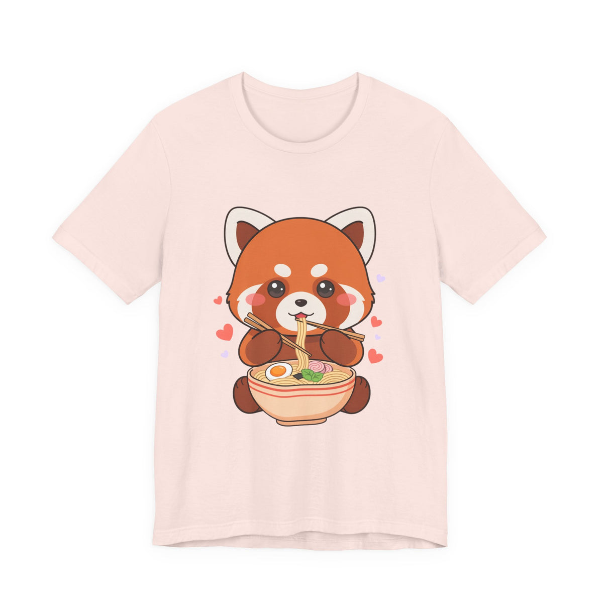 Kawaii Red Panda Ramen T-Shirt for Cozy Foodie Style