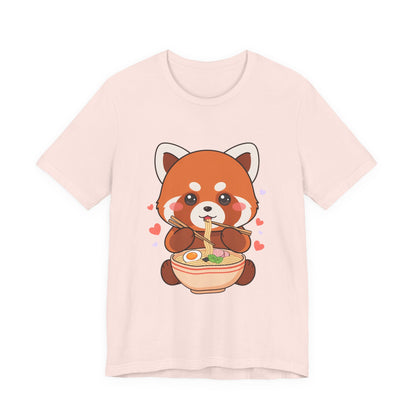 Kawaii Red Panda Ramen T-Shirt for Cozy Foodie Style