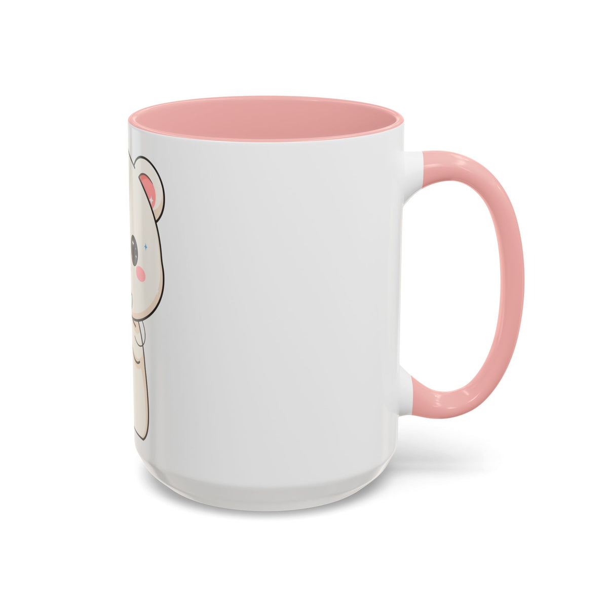 Kawaii Polar Bear Christmas Mug with Mistletoe