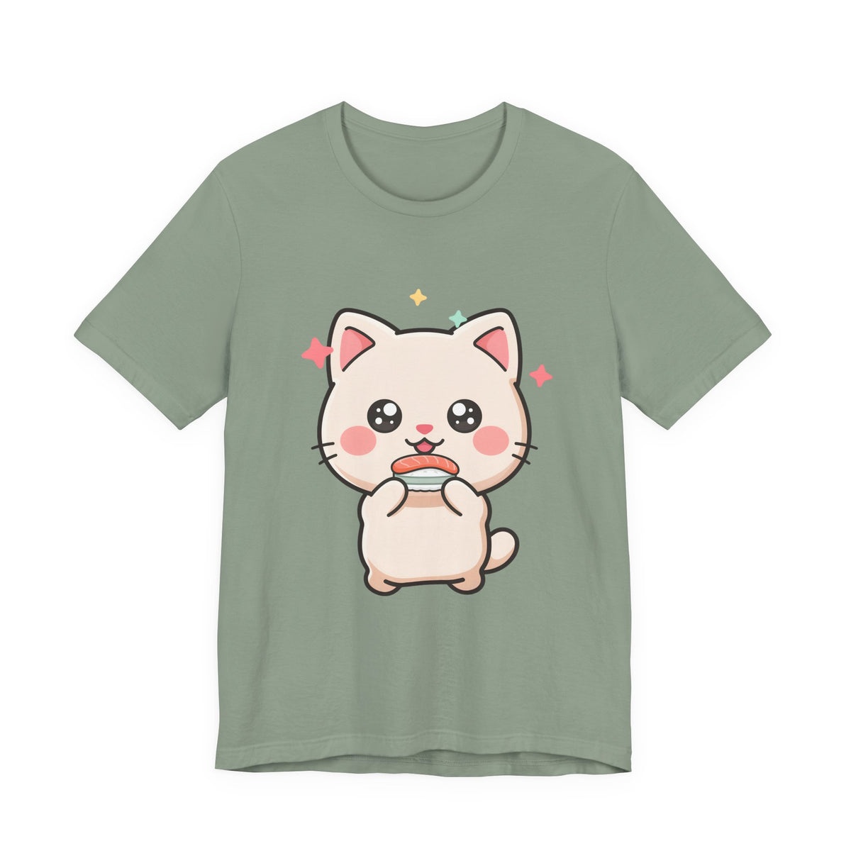 Kawaii Sushi Cat T-Shirt for Cat and Sushi Lovers