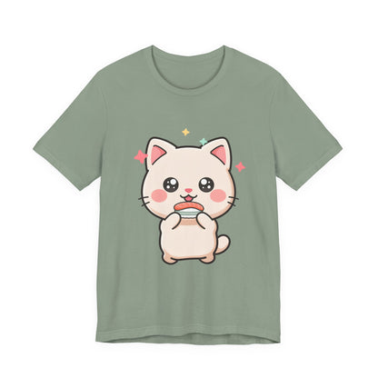 Kawaii Sushi Cat T-Shirt for Cat and Sushi Lovers