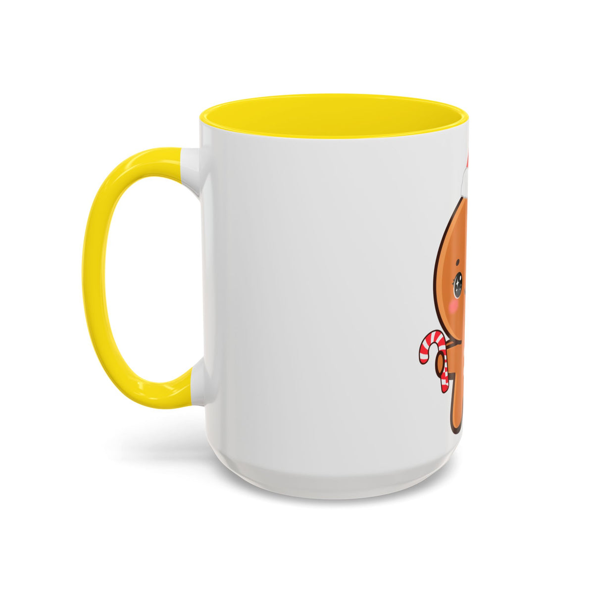 Gingerbread Man Christmas Mug, 11oz or 15oz Accent Coffee Mug